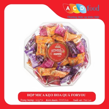 HỘP MICA KẸO HOA QUẢ FOR YOU